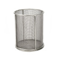 Wire Mesh High Recommended Stainless Steel Wire Mesh Round Basket With Lid Customized Welded Basket WE142101